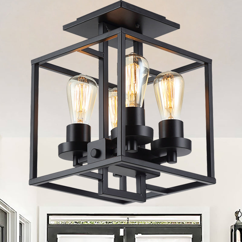 Aubrie Square Ceiling Light - Industrial Style for Modern Living