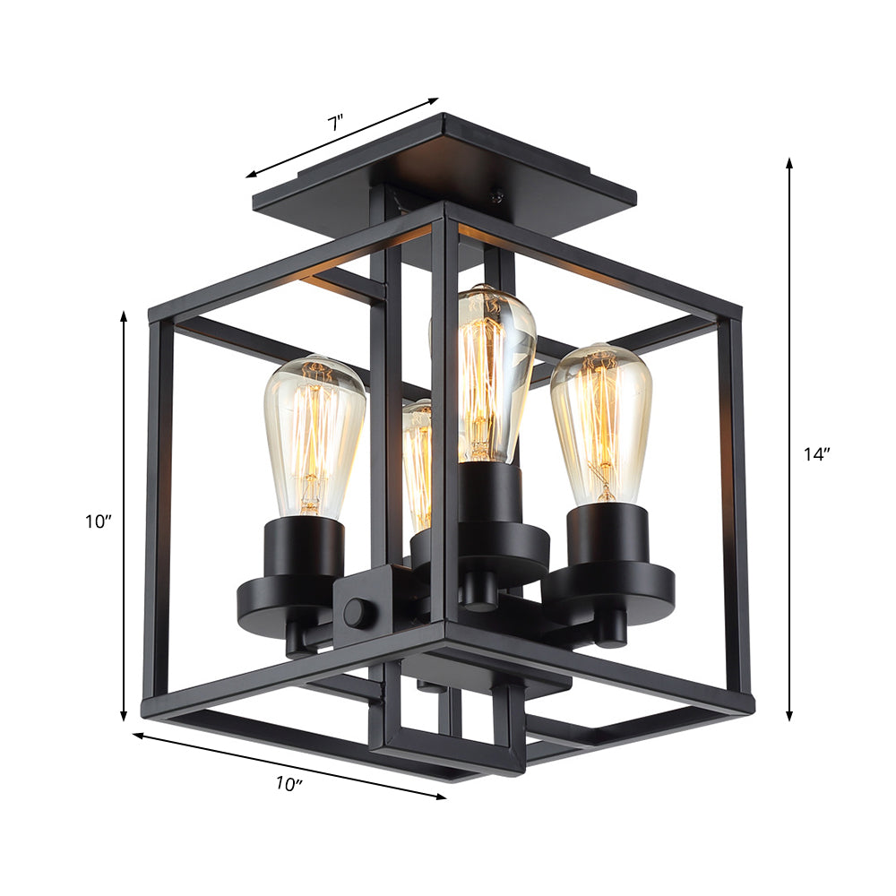 Aubrie Square Ceiling Light - Industrial Style for Modern Living