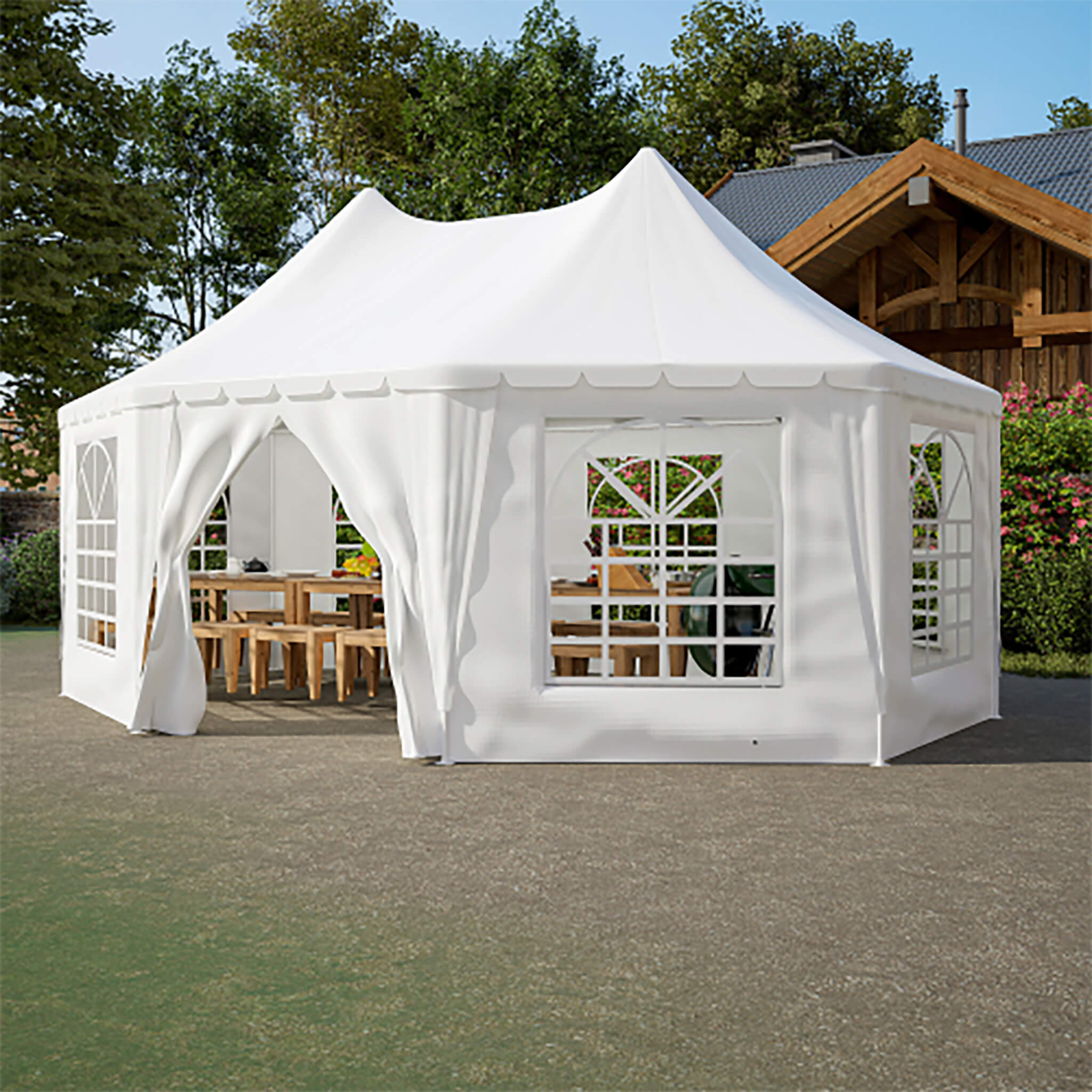 [20X15FT] Alora Extra Large Heavy-Duty Outdoor Waterproof Party, Wedding Tent With Steel Frame (SAK07645)