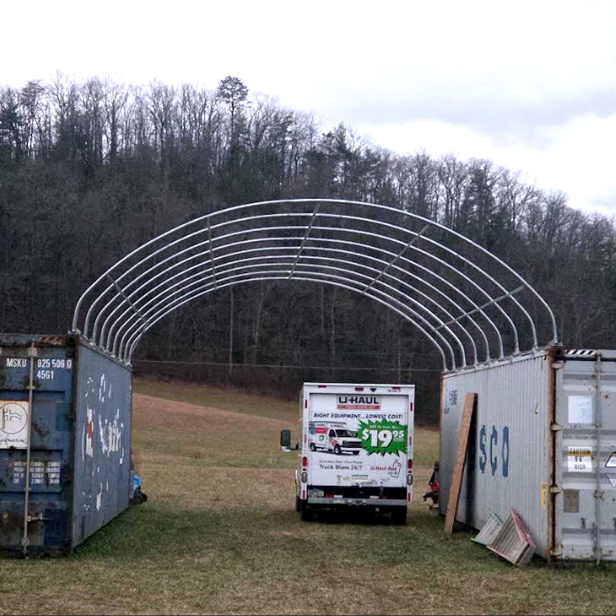 20'x40' Shipping Container Canopy Shelter