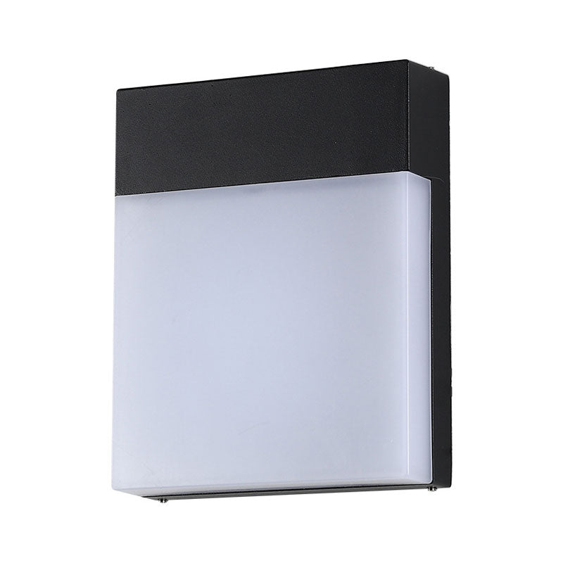 Coralie's Modern LED Outdoor Wall Light - Sleek Black Rectangle Sconce