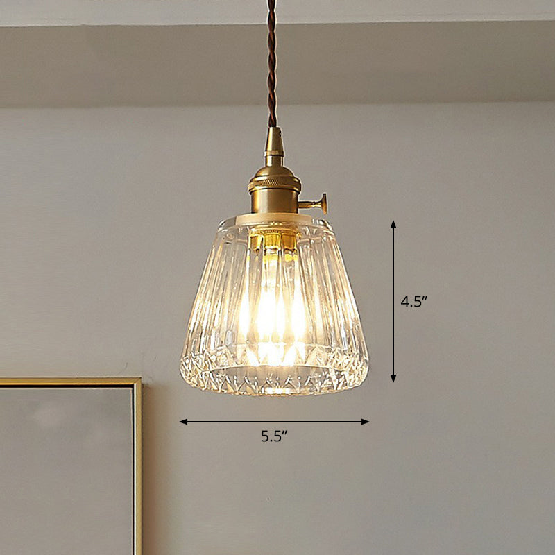 Serenity Industrial Pendant: Modern Tapered Glass for Warm Ambiance