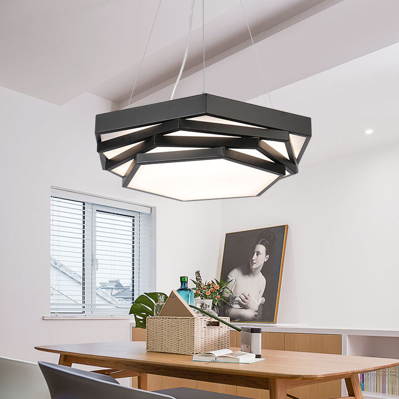 Fiona Elegance Meets Geometric Brilliance: The Hexagonal LED Chandelier