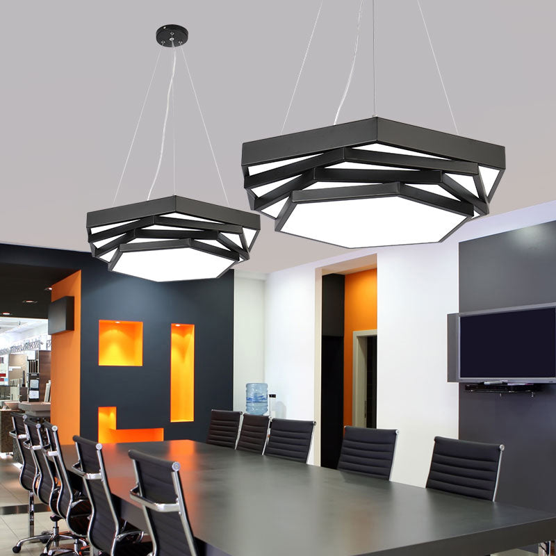 Fiona Elegance Meets Geometric Brilliance: The Hexagonal LED Chandelier