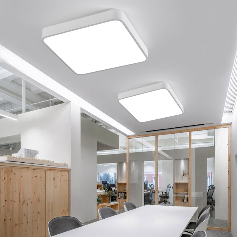 Starburst: Geometric LED Ceiling Light - Contemporary Office Fixture, Acrylic Flush Mount