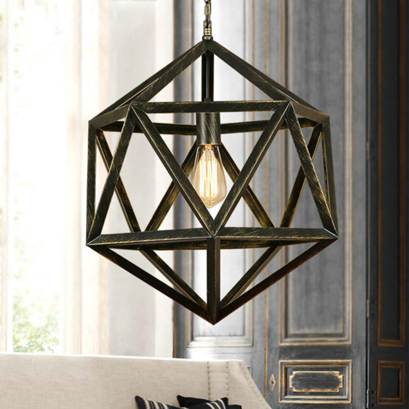 Captivating Geometry Meets Industrial Charm: The Geometric Industrial Hanging Lamp