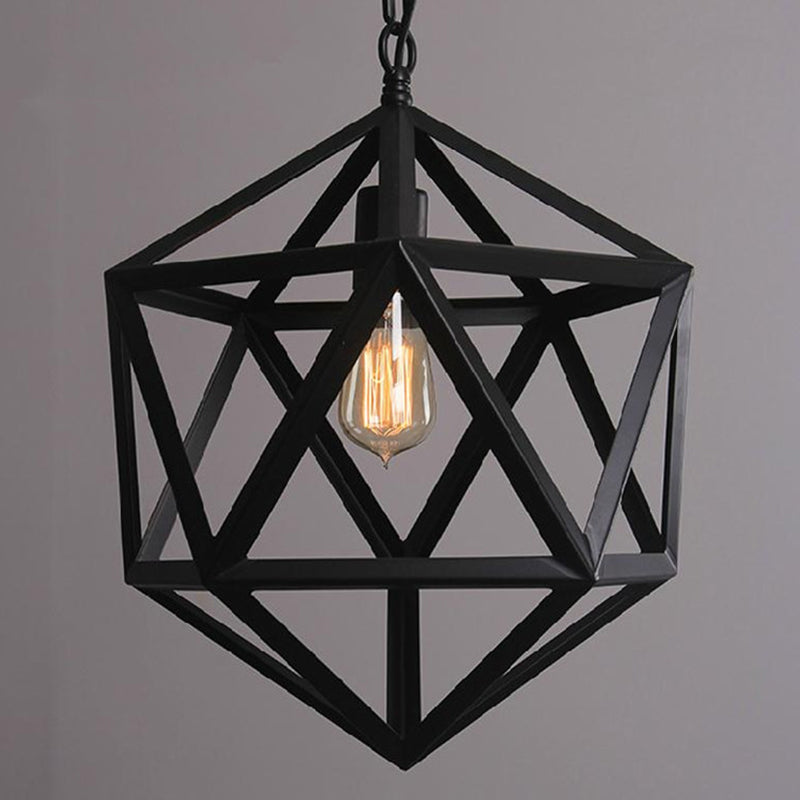 Captivating Geometry Meets Industrial Charm: The Geometric Industrial Hanging Lamp