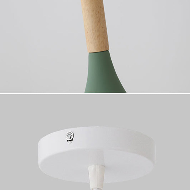 Macaron Style Geometric Pendant Light - Modern Metal Hanging Fixture for Dining Room