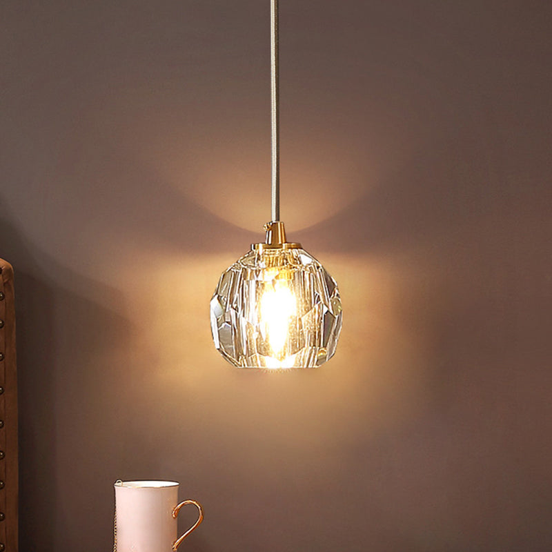 Sophia's Stunning Crystal Gold Pendant Lamp - Illuminate with Elegance