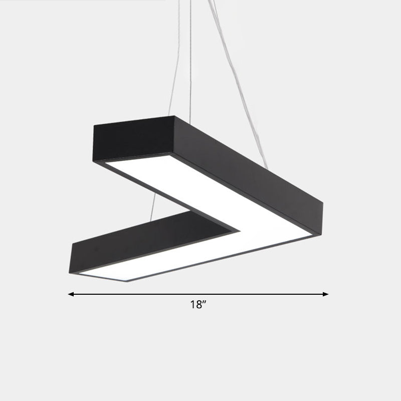 Alexandra Modern V-Shape Ceiling Light - LED Flush Mount in Black or White