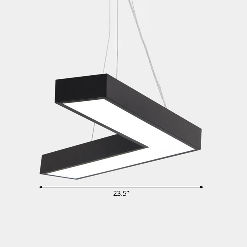 Alexandra Modern V-Shape Ceiling Light - LED Flush Mount in Black or White