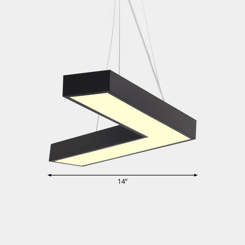Alexandra Modern V-Shape Ceiling Light - LED Flush Mount in Black or White