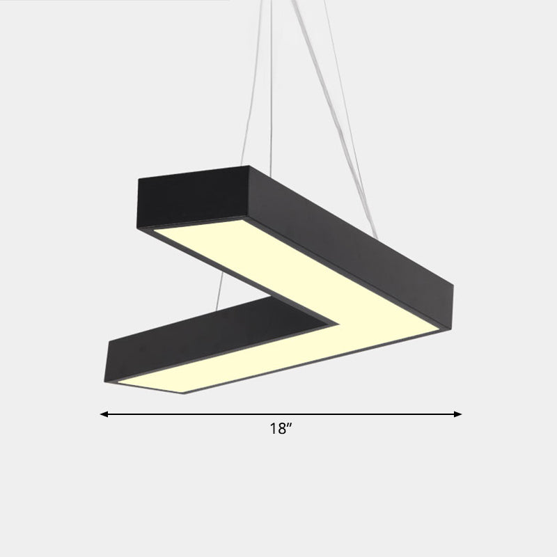 Alexandra Modern V-Shape Ceiling Light - LED Flush Mount in Black or White