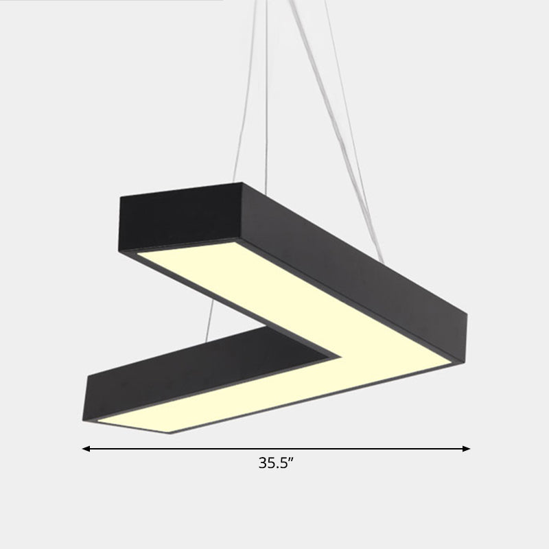 Alexandra Modern V-Shape Ceiling Light - LED Flush Mount in Black or White