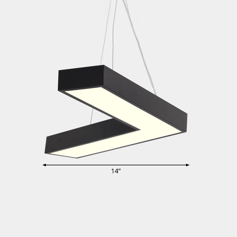 Alexandra Modern V-Shape Ceiling Light - LED Flush Mount in Black or White