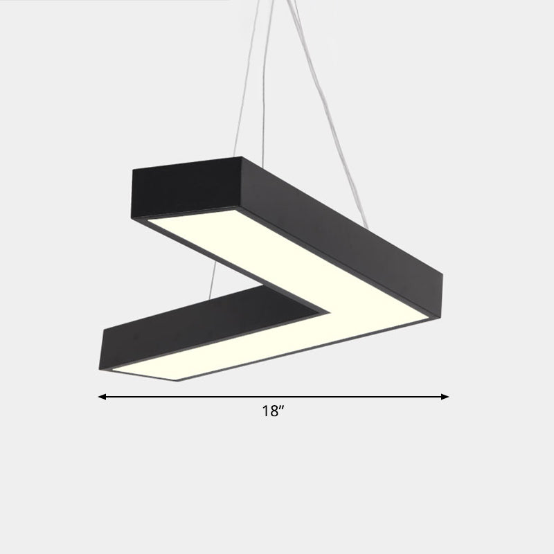 Alexandra Modern V-Shape Ceiling Light - LED Flush Mount in Black or White