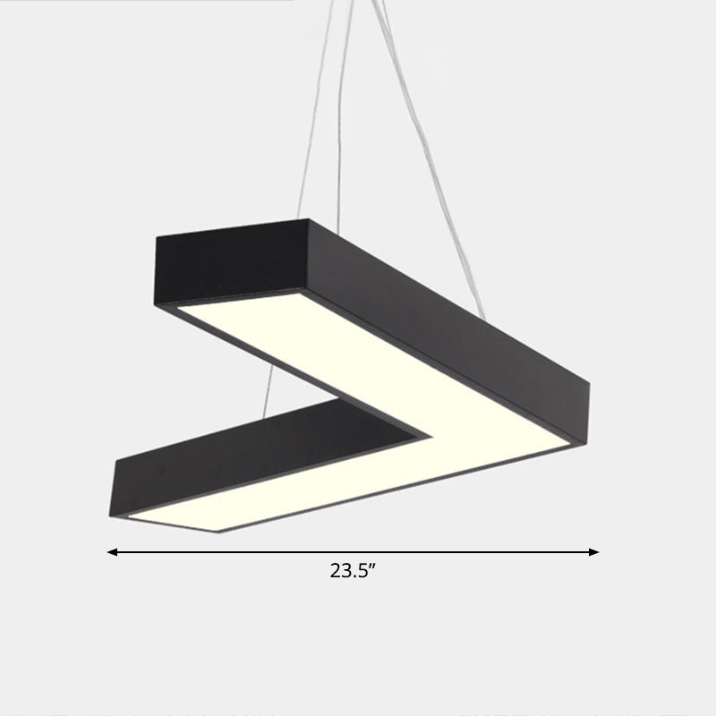 Alexandra Modern V-Shape Ceiling Light - LED Flush Mount in Black or White