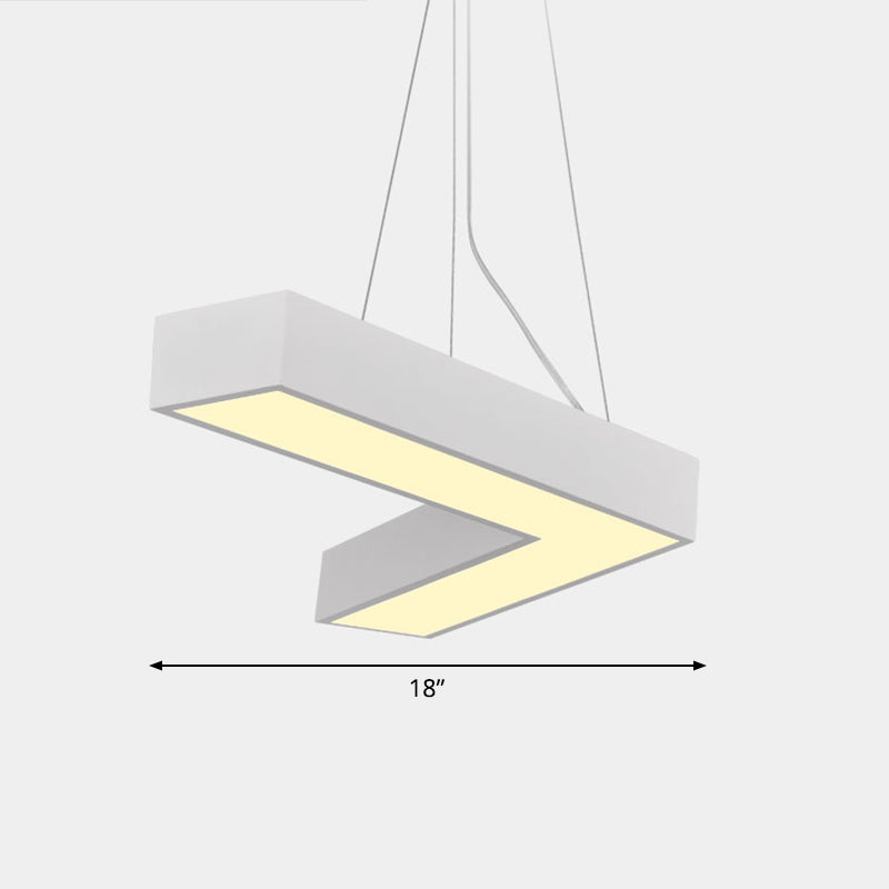 Alexandra Modern V-Shape Ceiling Light - LED Flush Mount in Black or White