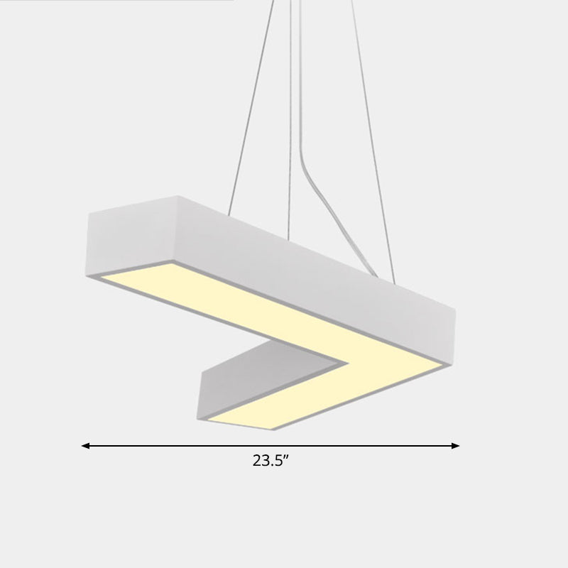 Alexandra Modern V-Shape Ceiling Light - LED Flush Mount in Black or White