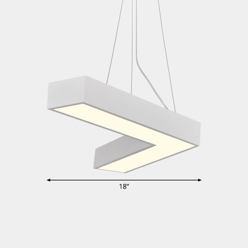 Alexandra Modern V-Shape Ceiling Light - LED Flush Mount in Black or White