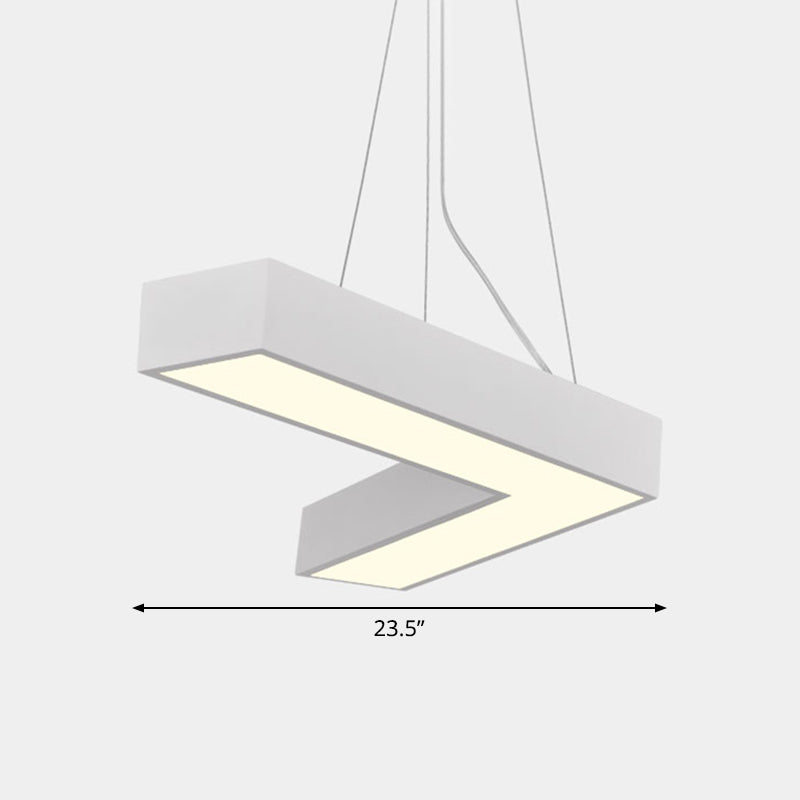 Alexandra Modern V-Shape Ceiling Light - LED Flush Mount in Black or White