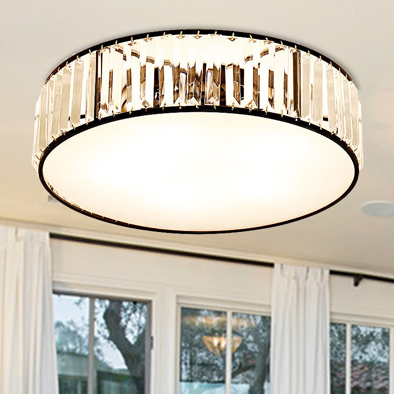Elizabeth Crystal Drum Fixture - Modern Elegance for Bedrooms