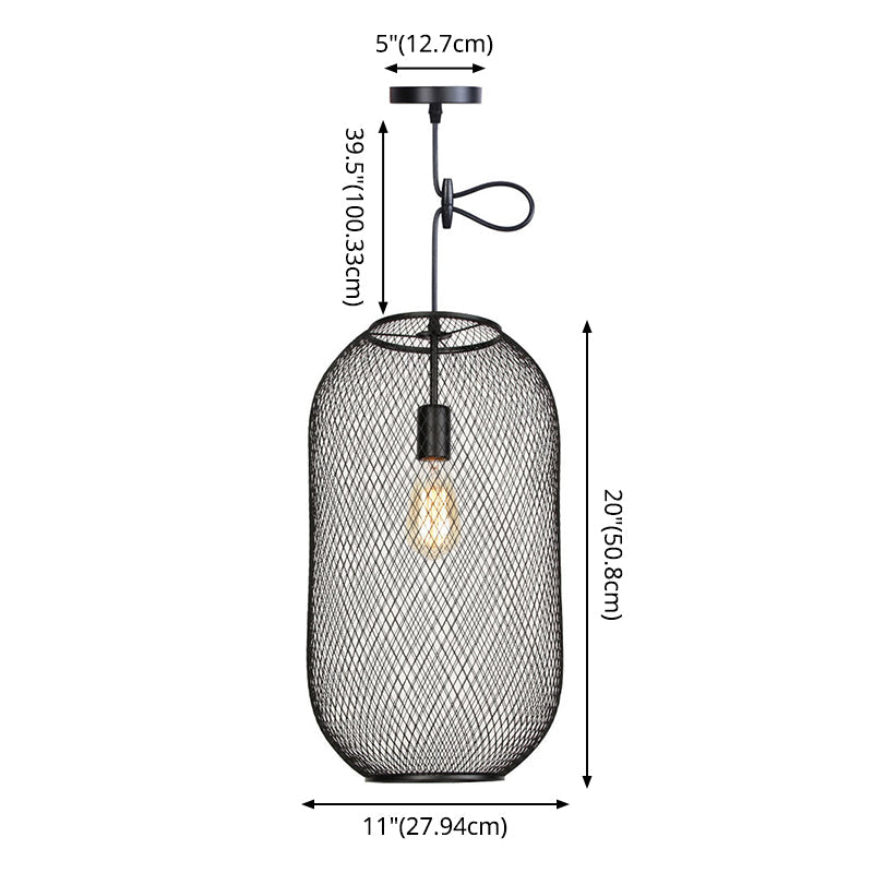 Ethan's Industrial Wire Mesh Pendant Lamp: A Touch of Industrial Charm