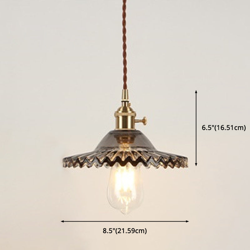 Eliana Scalloped Pendant: Vintage Charm with Green Hue (Multiple Color Options)