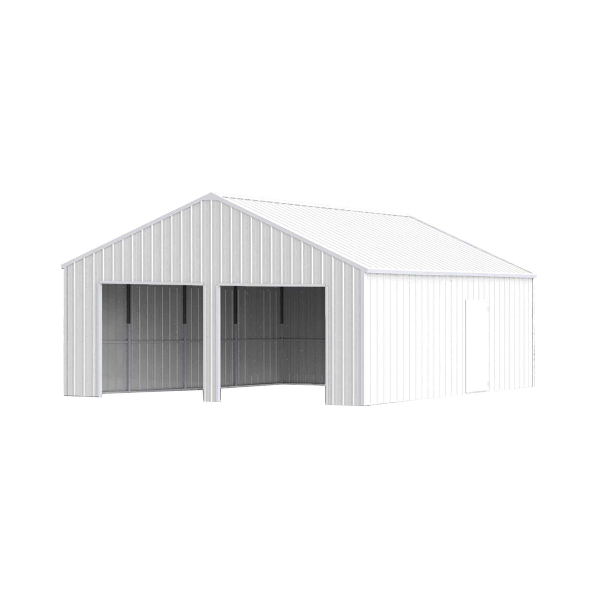 [25X33FT] Heavy-Duty Double Garage Galvanized Steel Barn Shed (SAK61234)