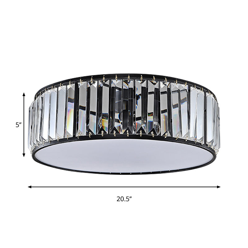 Elizabeth Crystal Drum Fixture - Modern Elegance for Bedrooms