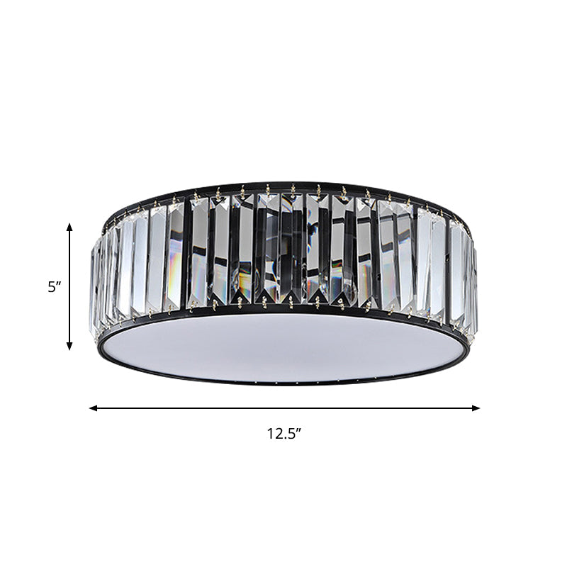 Elizabeth Crystal Drum Fixture - Modern Elegance for Bedrooms