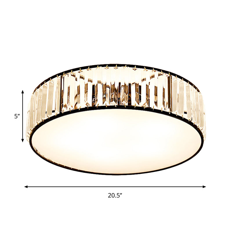 Elizabeth Crystal Drum Fixture - Modern Elegance for Bedrooms