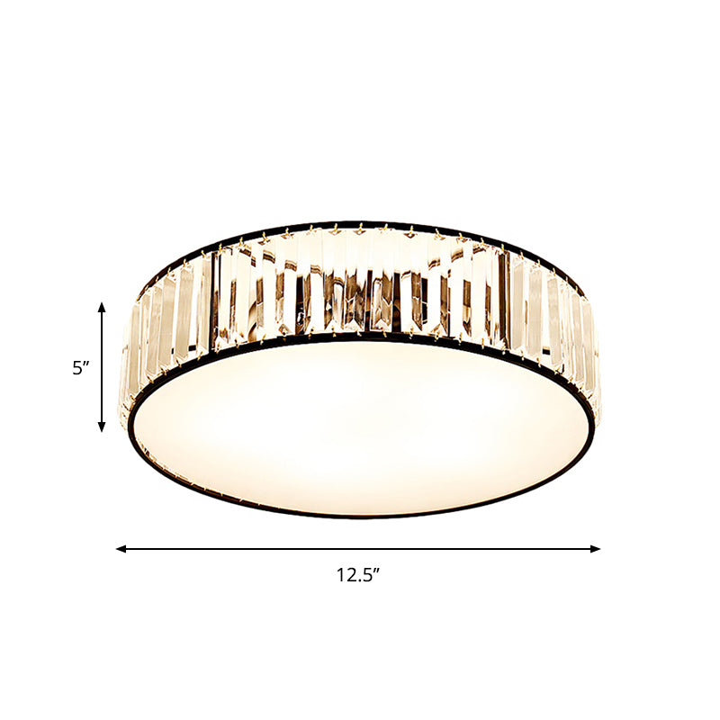 Elizabeth Crystal Drum Fixture - Modern Elegance for Bedrooms