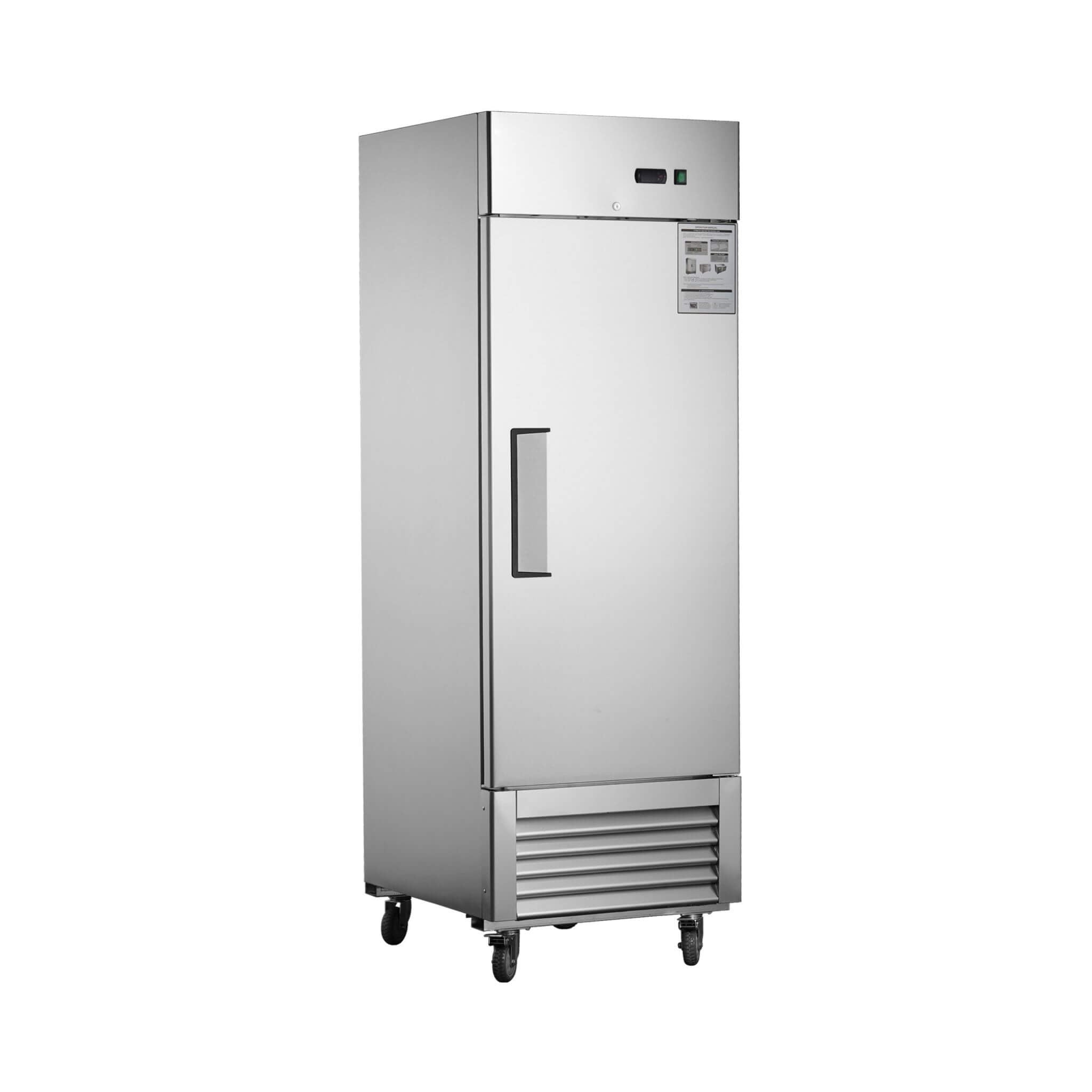 Heavy-Duty 27-Inch 8.7 Cu.Ft Commercial Upright Stainless Steel Reach-In Freezer (SAK43815)