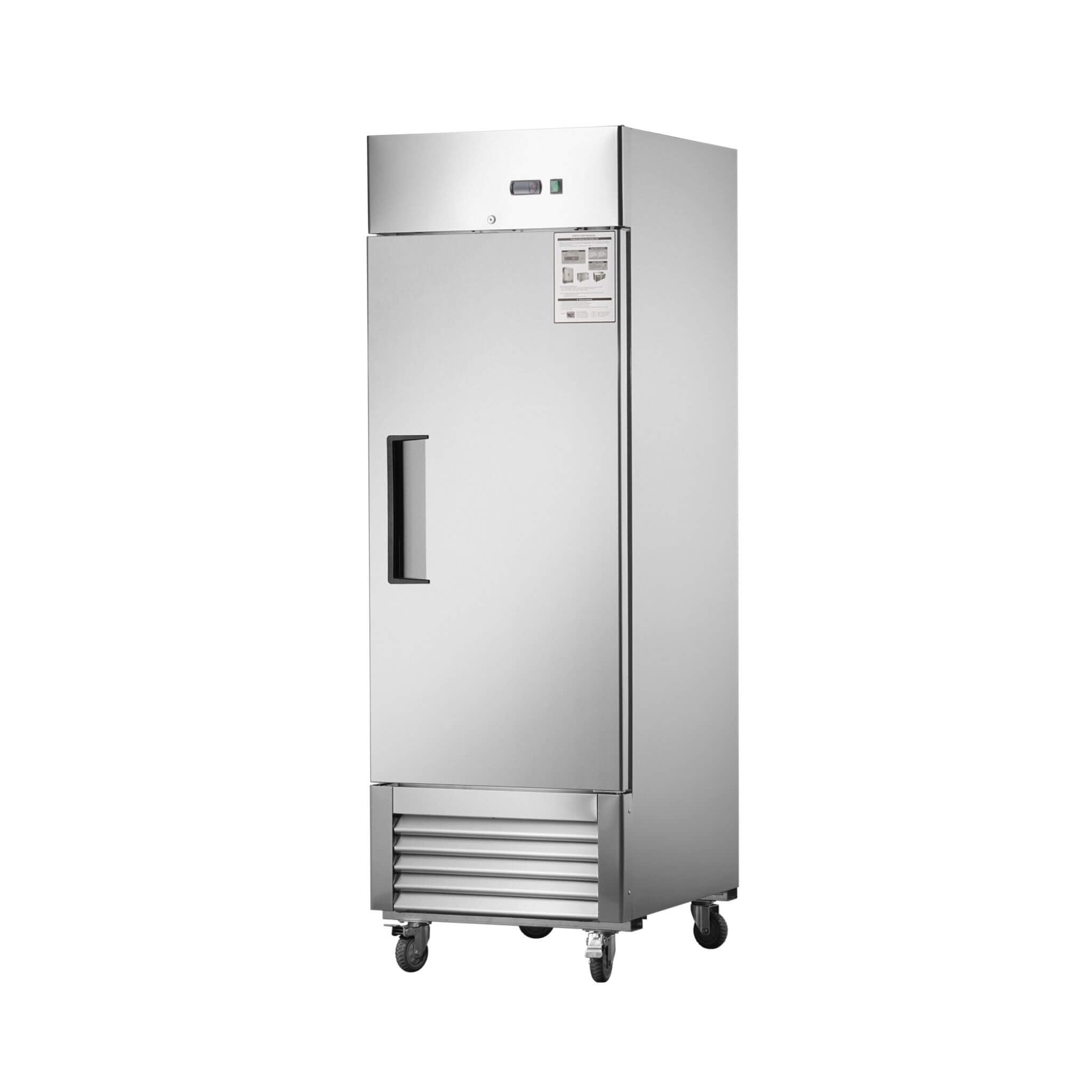 Heavy-Duty 27-Inch 8.7 Cu.Ft Commercial Upright Stainless Steel Reach-In Freezer (SAK43815)