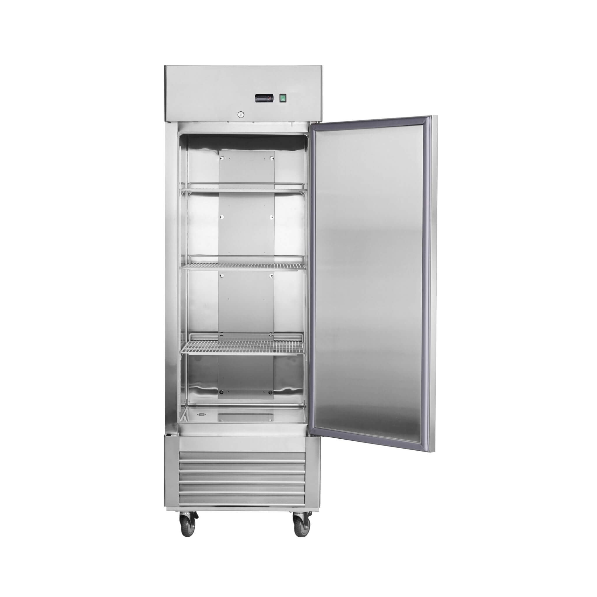 Heavy-Duty 27-Inch 8.7 Cu.Ft Commercial Upright Stainless Steel Reach-In Freezer (SAK43815)