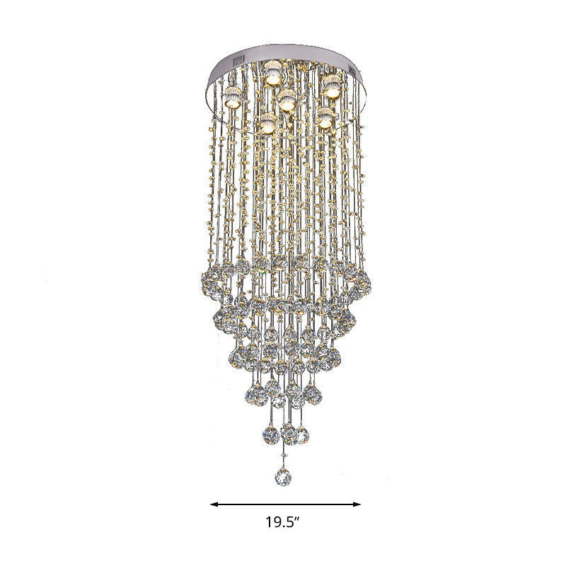 Adaline Elegance Meets Sparkling Light: Minimalist Crystal Flush Mount