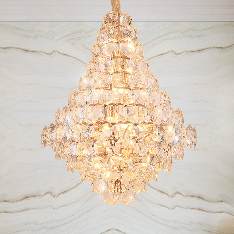 Clara Modern Glass Crystal Chandelier