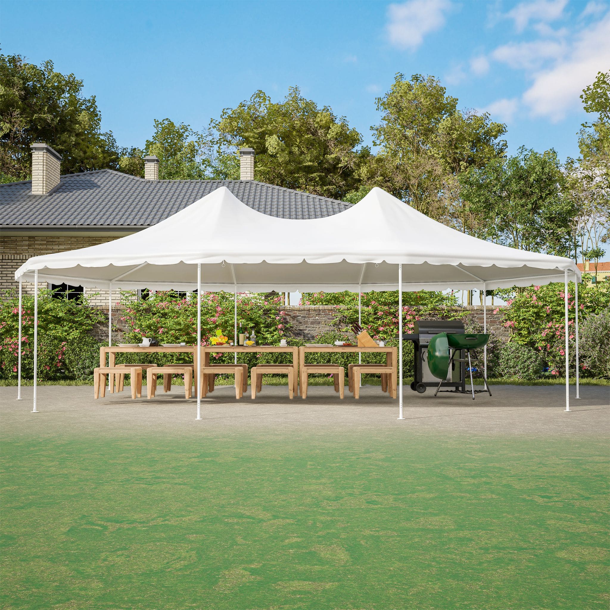 [29X21FT] Alora Extra Large Heavy-Duty Outdoor Waterproof Party, Wedding Tent With Steel Frame (SAK53821)