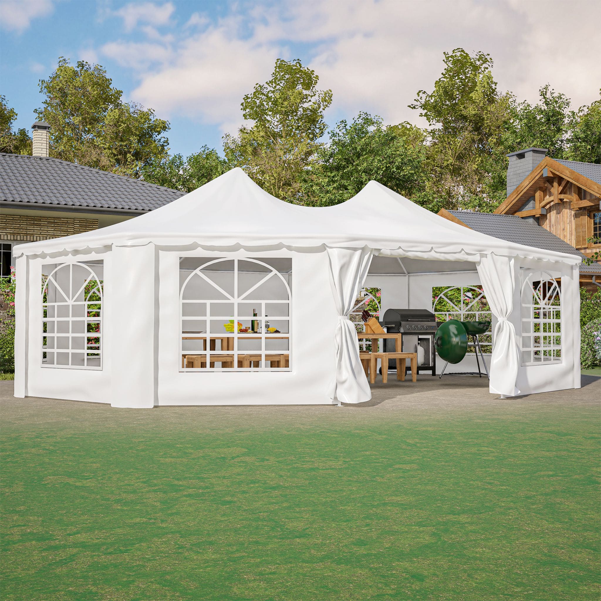 [29X21FT] Alora Extra Large Heavy-Duty Outdoor Waterproof Party, Wedding Tent With Steel Frame (SAK53821)