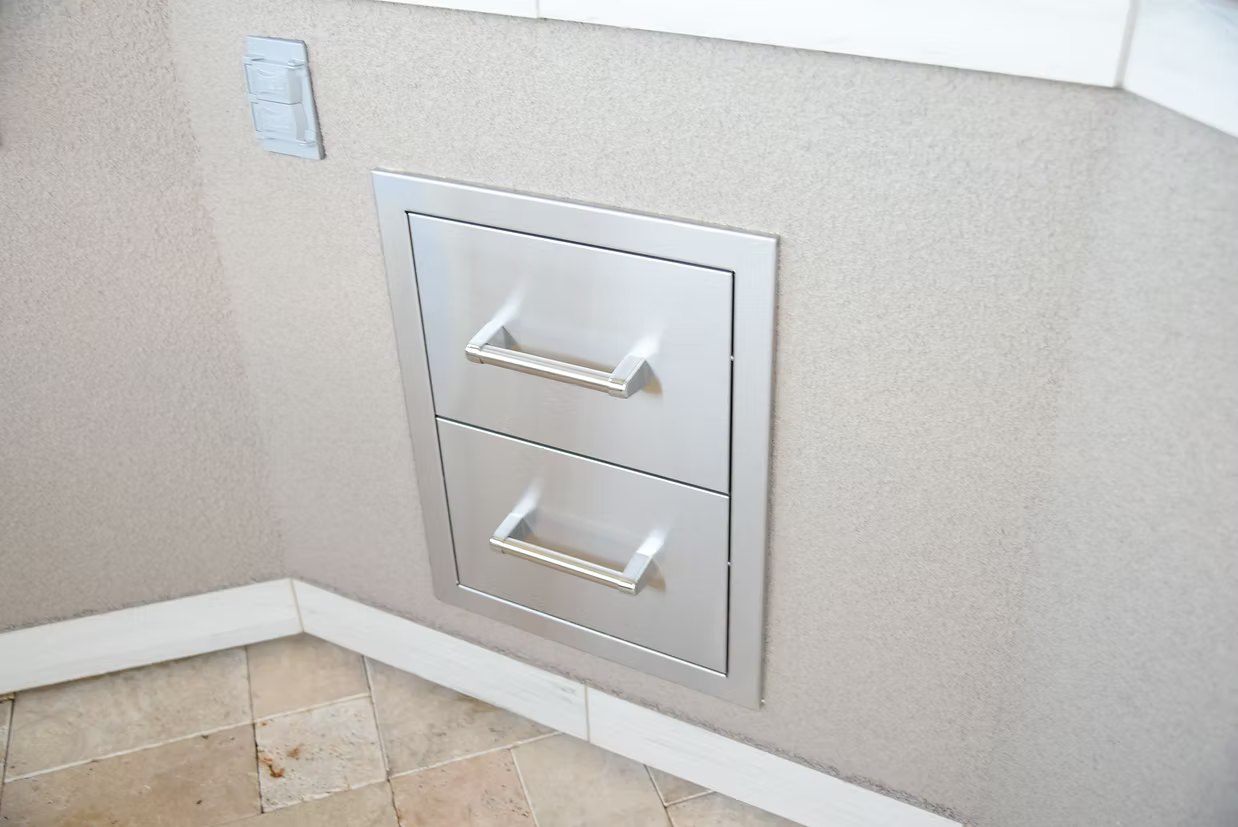 Outdoor Kitchen Stainless Steel Double Drawer