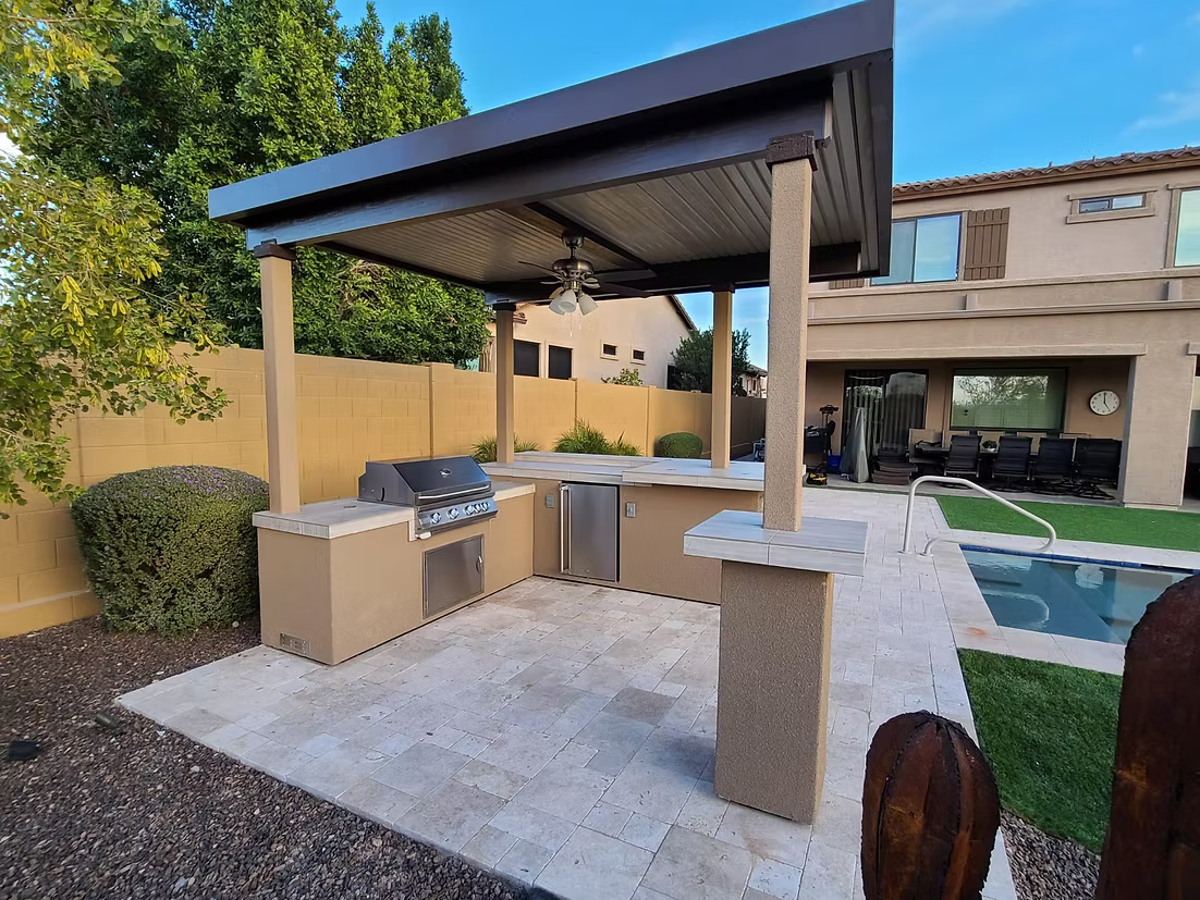 Aruba Built-In BBQ Pergola Island