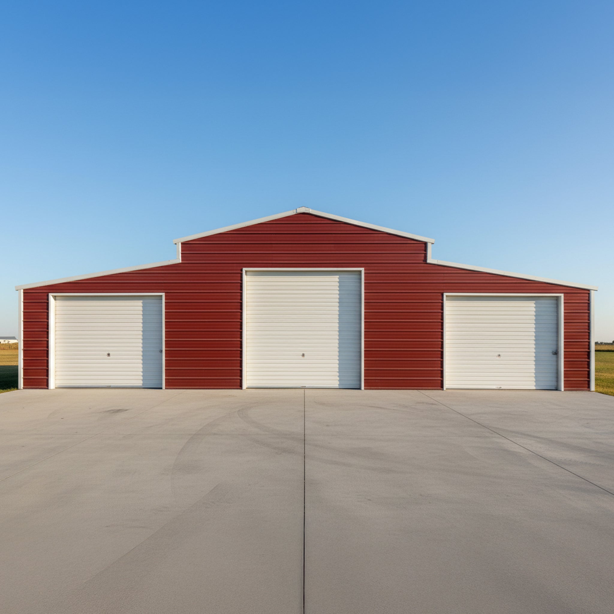 [30X42FT] Heavy-Duty All-Weather 3-Garage Galvanized Steel Storage Shed (SAK18765)