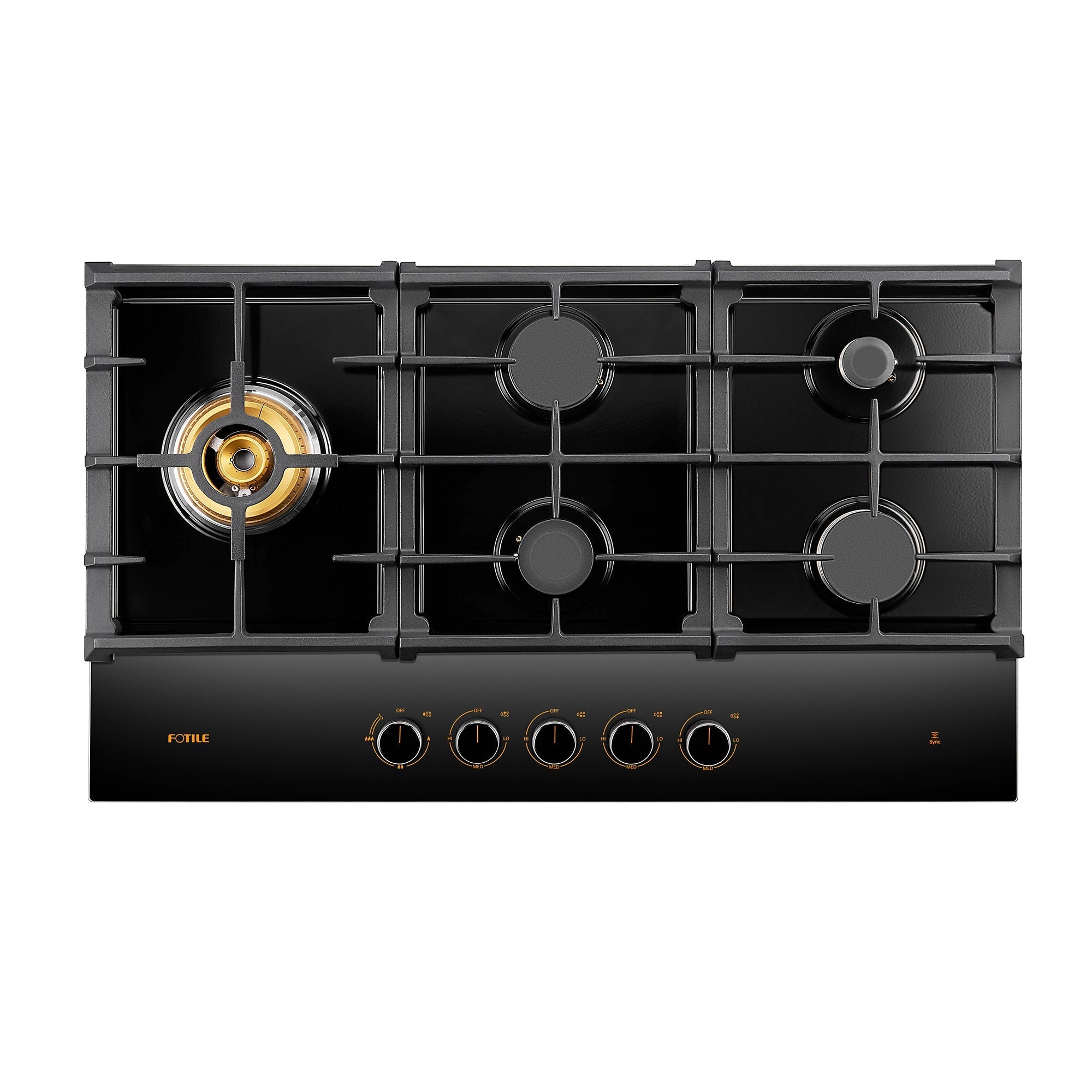 36" Anti-glare Glass Tri-Ring Gas Cooktop Series | GLG36501