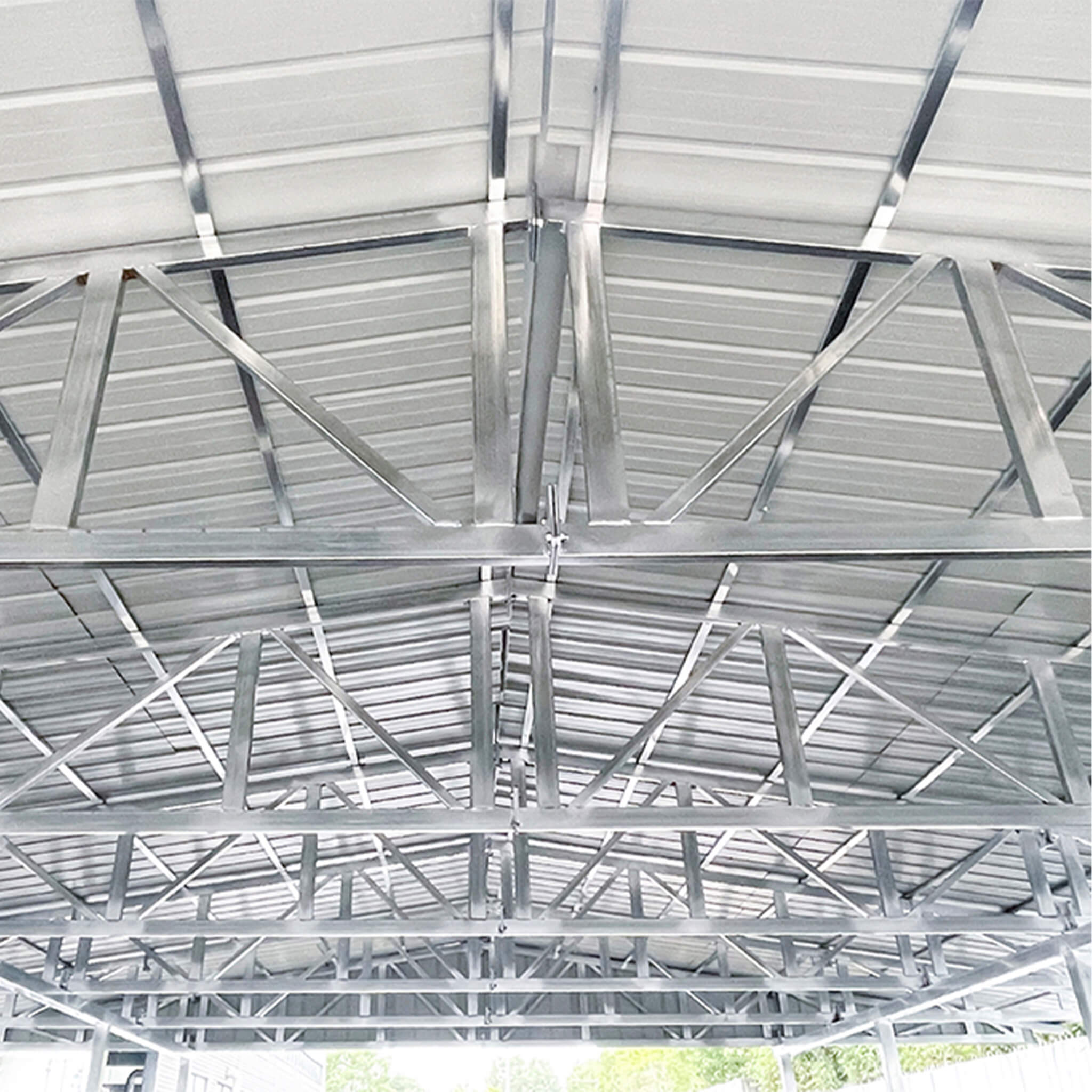 [36X40FT] Heavy-Duty Weather-Resistant Galvanized Steel Container Roof Kit [No Containers] (SAK37491)