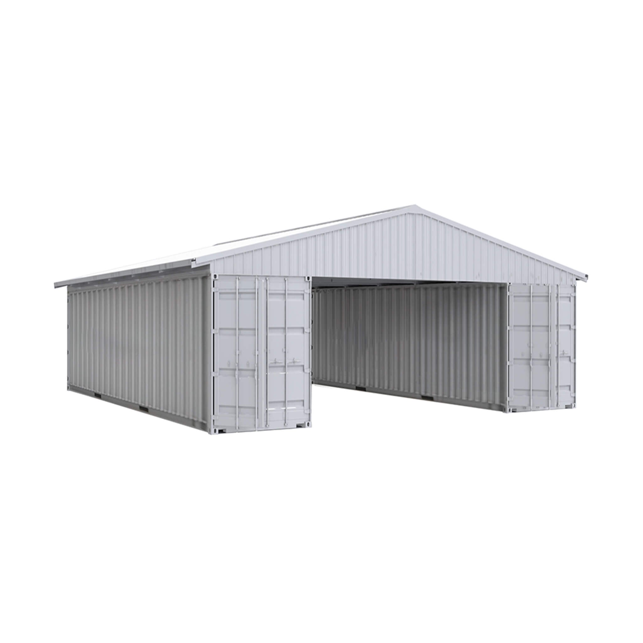 [36X40FT] Heavy-Duty Weather-Resistant Galvanized Steel Container Roof Kit [No Containers] (SAK37491)