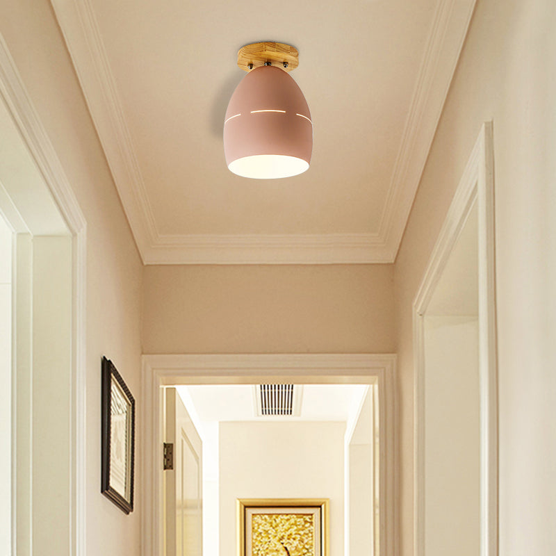 Londyn Modern Oval Semi-Flush Mount: Colorful Accent Lighting for Your Bedroom