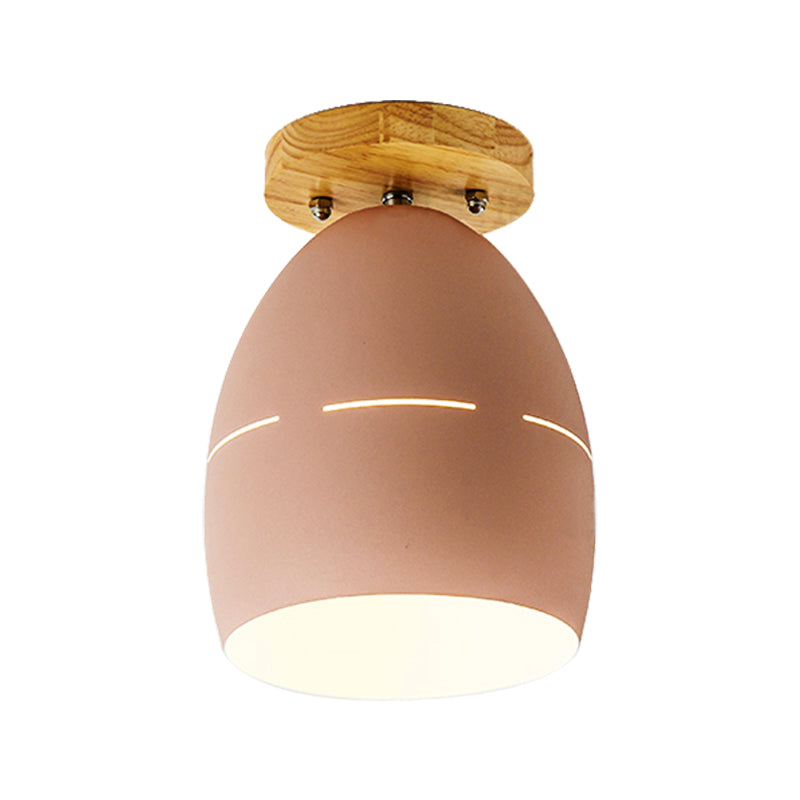 Londyn Modern Oval Semi-Flush Mount: Colorful Accent Lighting for Your Bedroom