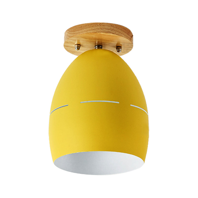 Londyn Modern Oval Semi-Flush Mount: Colorful Accent Lighting for Your Bedroom