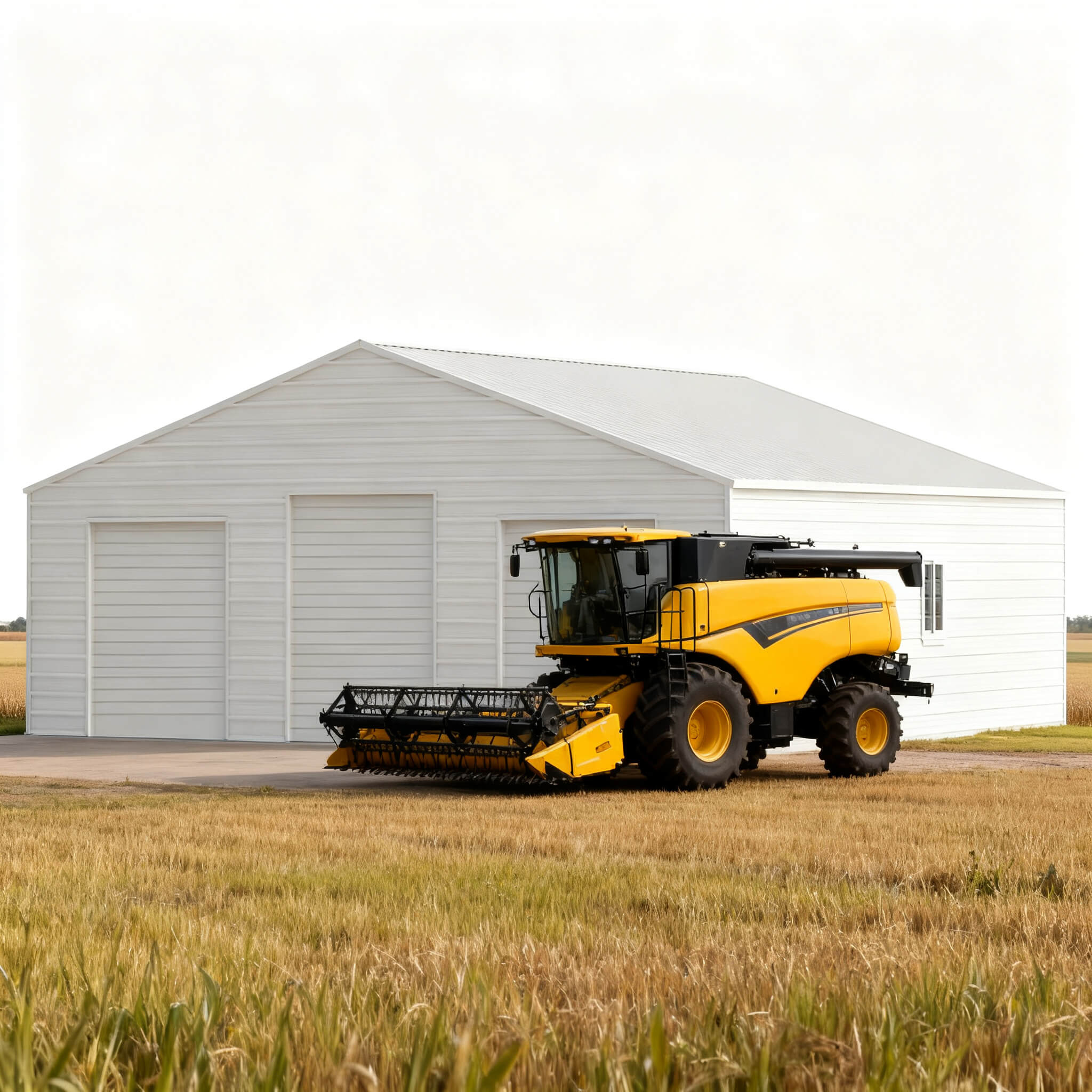 [39X39FT] Extra-Large Heavy-Duty Galvanized Steel Barn Building Shed With 3 Rolling Door Garages (SAK10234)